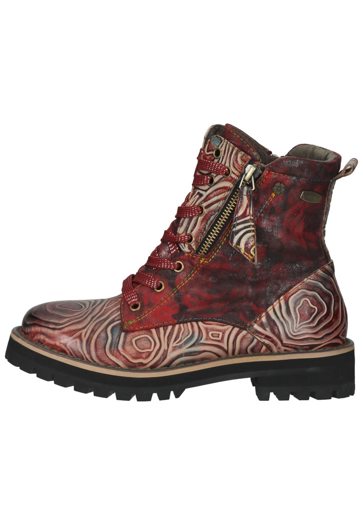 Laura Vita Stiefelette Leder/Textil Rot