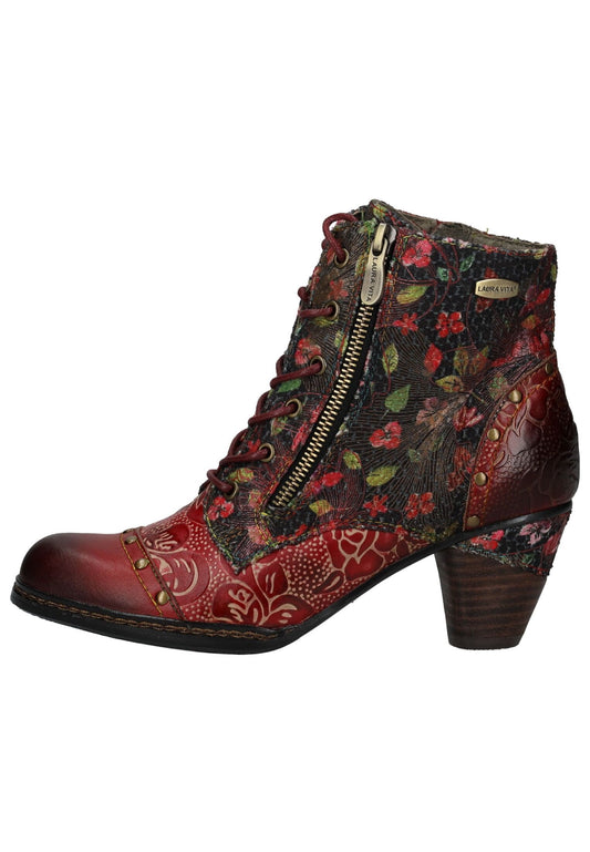 Laura Vita Stiefelette Leder/Textil Rot