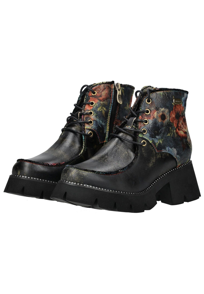 Laura Vita Stiefelette Leder/Textil Schwarz