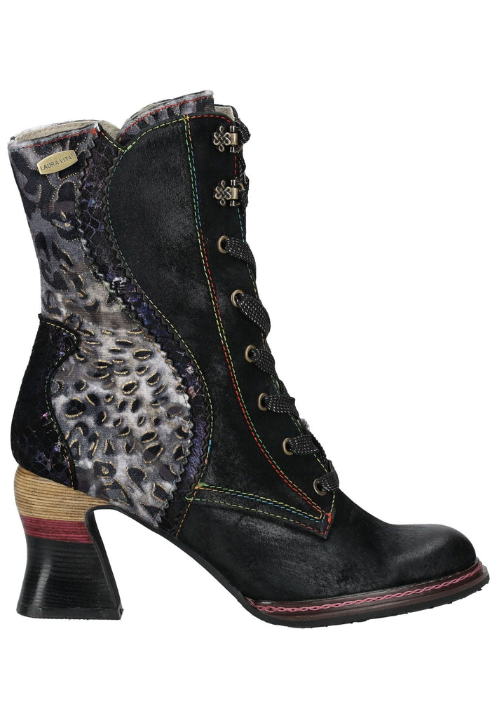 Laura Vita Stiefelette Leder/Textil Schwarz
