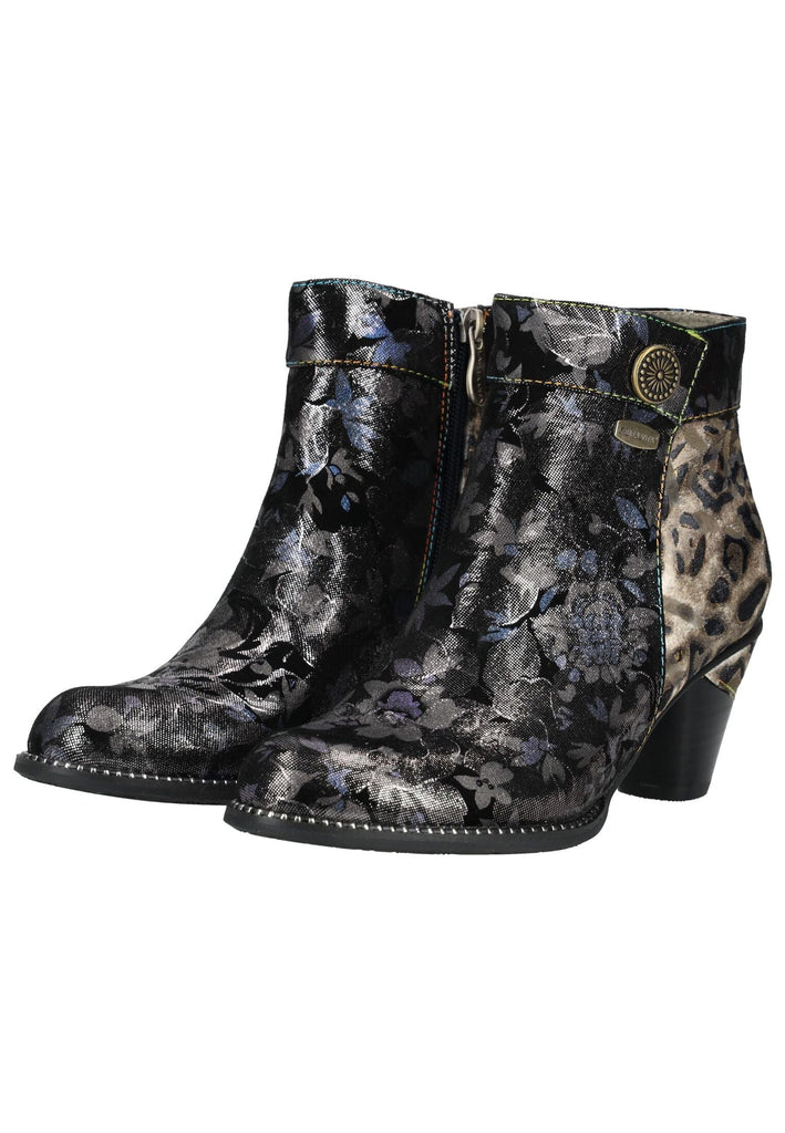 Laura Vita Stiefelette Leder/Textil Schwarz