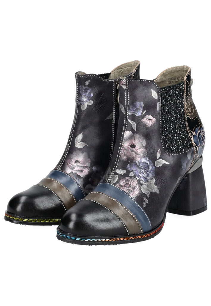 Laura Vita Stiefelette Leder/Textil Schwarz
