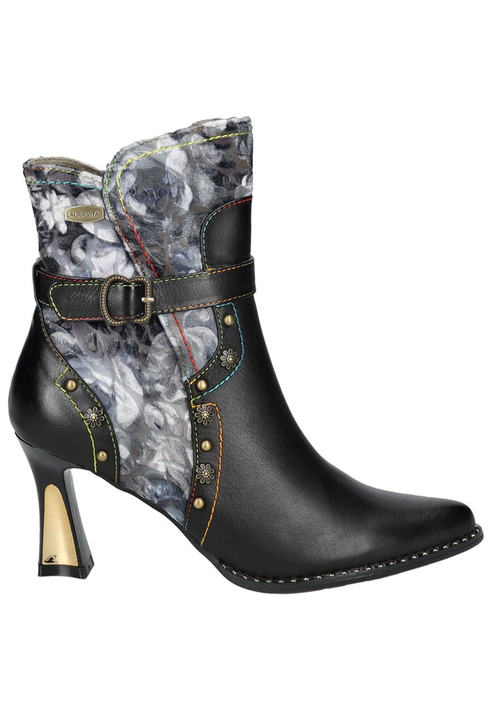 Laura Vita Stiefelette Leder/Textil Schwarz
