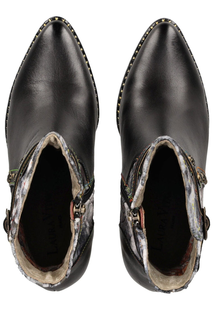 Laura Vita Stiefelette Leder/Textil Schwarz