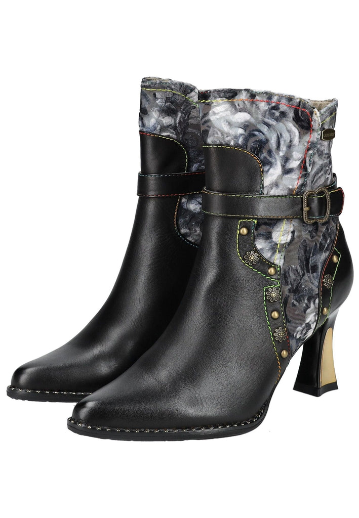 Laura Vita Stiefelette Leder/Textil Schwarz