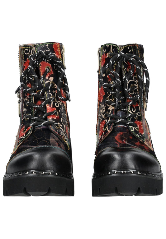 Laura Vita Stiefelette Leder/Textil Schwarz