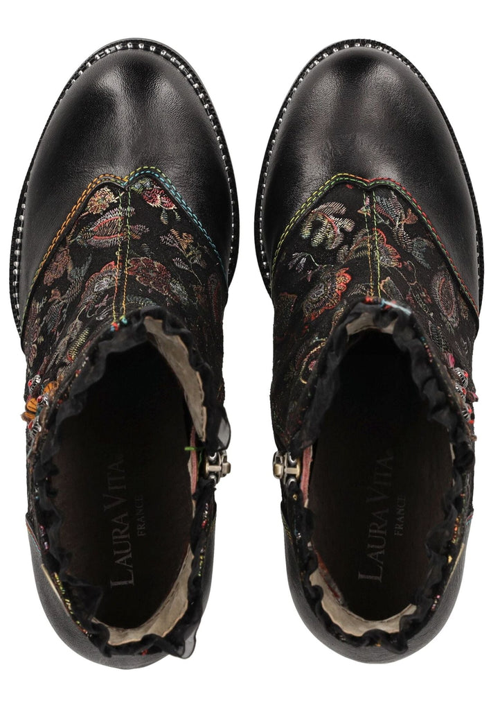 Laura Vita Stiefelette Leder/Textil Schwarz Warmfutter