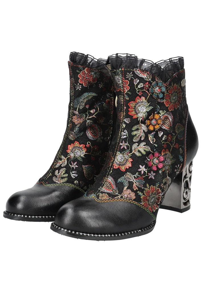 Laura Vita Stiefelette Leder/Textil Schwarz Warmfutter