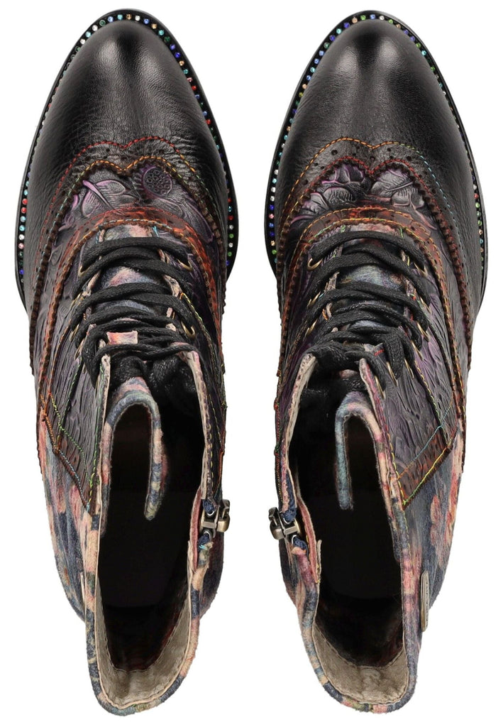 Laura Vita Stiefelette Leder/Textil Violett