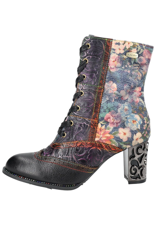 Laura Vita Stiefelette Leder/Textil Violett