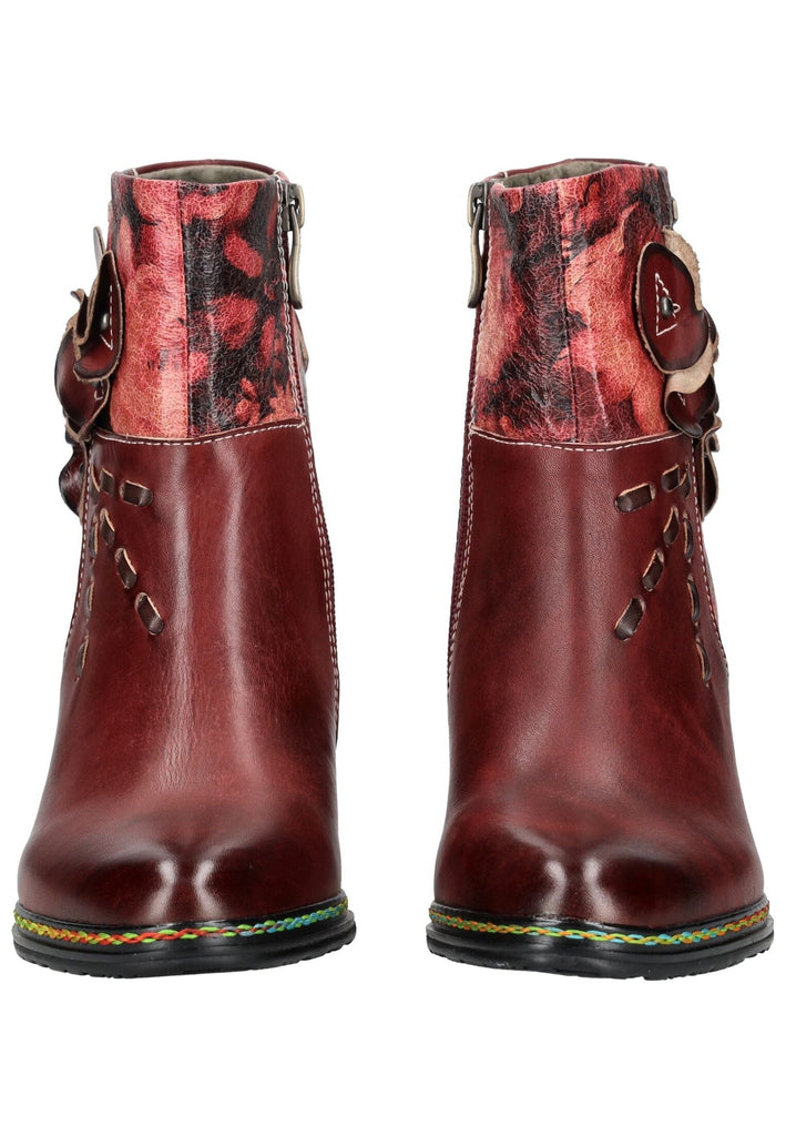 Laura Vita Stiefelette Leder/Textil Weinrot
