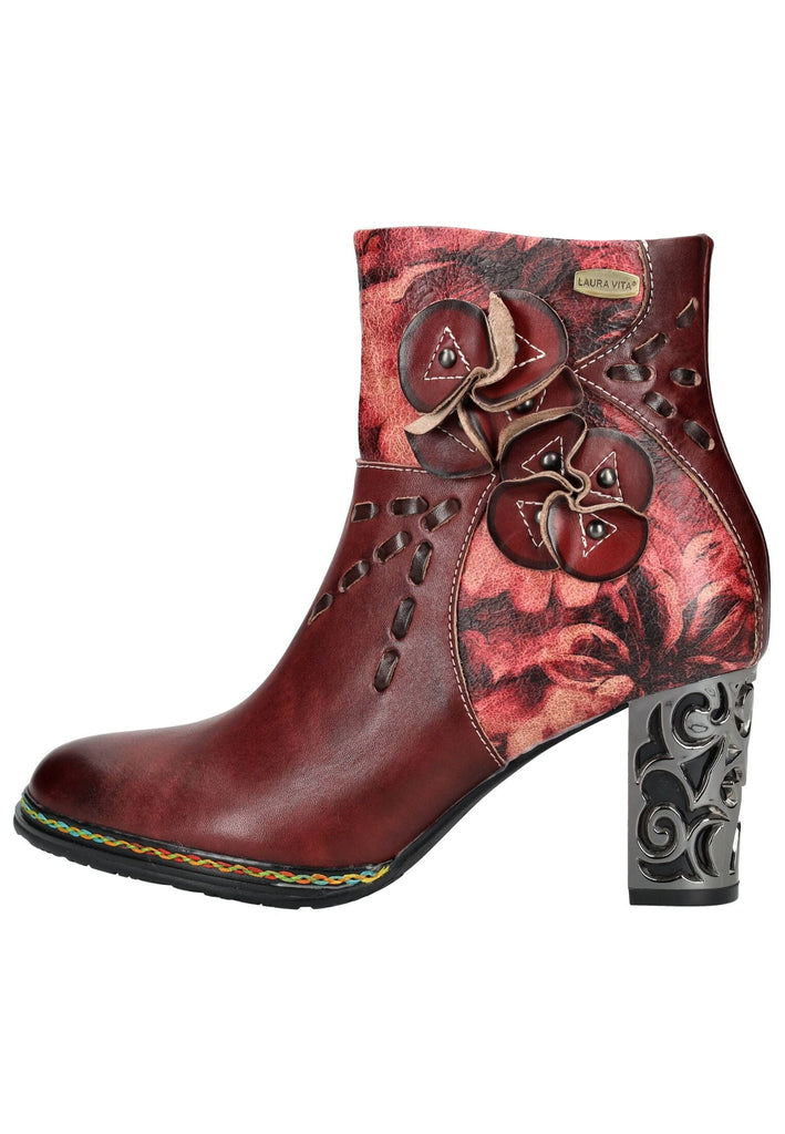 Laura Vita Stiefelette Leder/Textil Weinrot