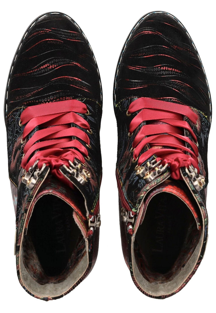 Laura Vita Stiefelette Leder/Textil Wine