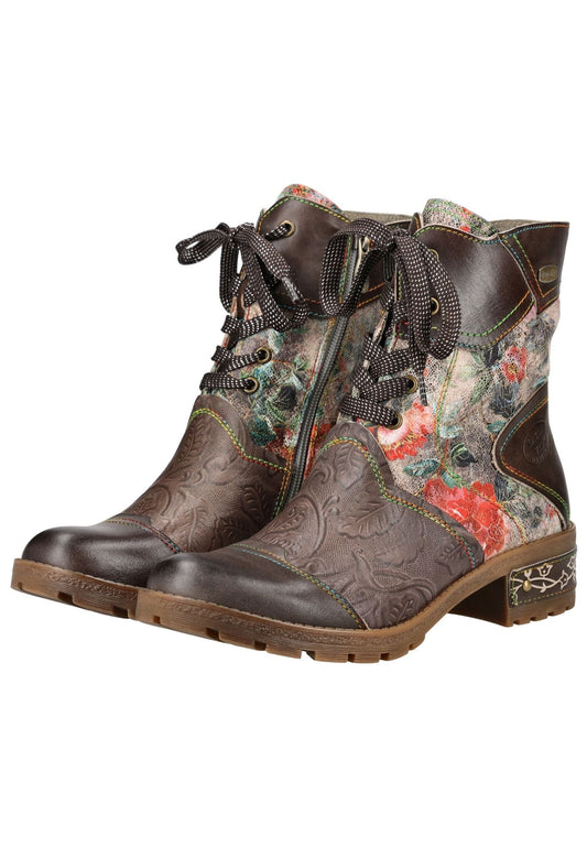 Laura Vita Stiefelette Lederimitat/Textil Taupe