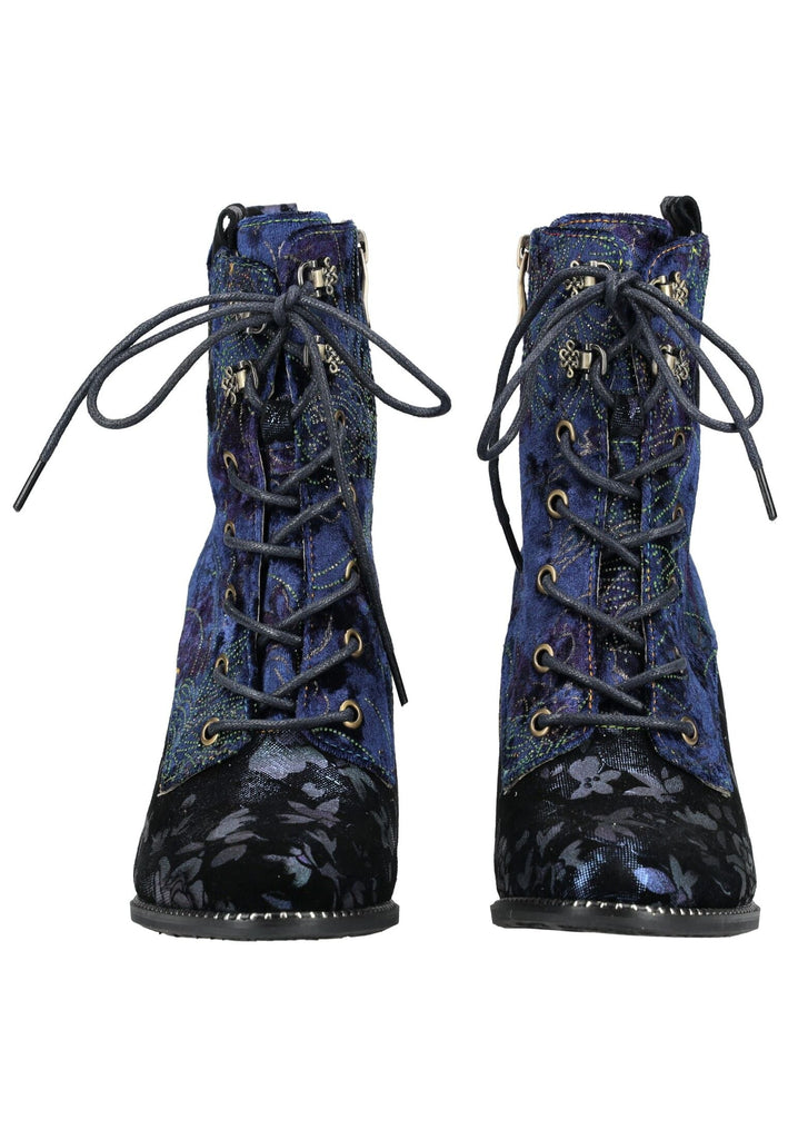 Laura Vita Stiefelette Veloursleder Dunkelblau