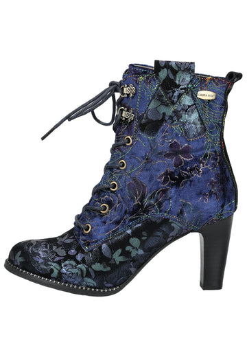 Laura Vita Stiefelette Veloursleder Dunkelblau