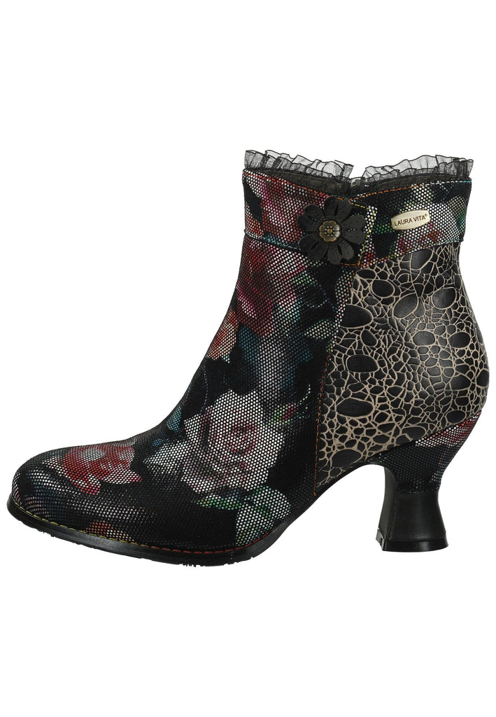 Stiefeletten Laura Vita Stiefelette Leder Schwarz Multi Warmfutter