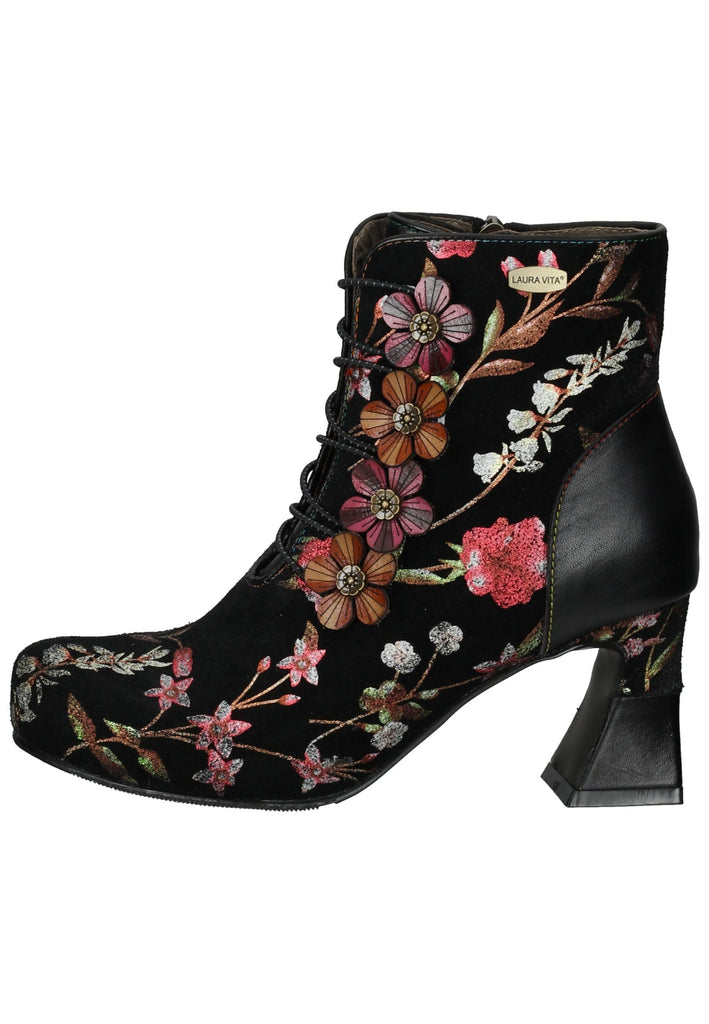 Stiefeletten Laura Vita Stiefelette Leder Schwarz/Rosa