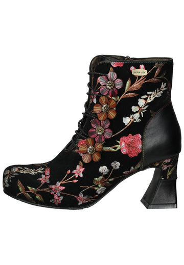 Stiefeletten Laura Vita Stiefelette Leder Schwarz/Rosa