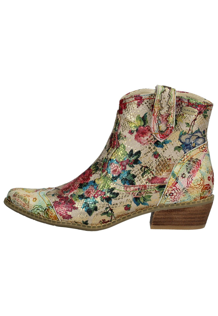 Stiefeletten Laura Vita Stiefelette Leder/Textil Beige