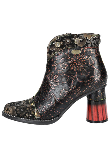 Stiefeletten Laura Vita Stiefelette Leder/Textil Cafe
