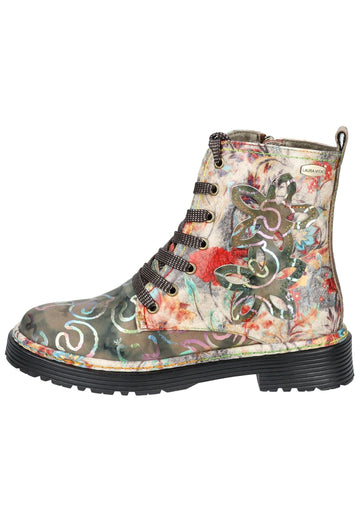 Stiefeletten Laura Vita Stiefelette Leder/Textil Grau