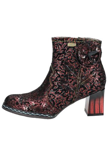 Stiefeletten Laura Vita Stiefelette Leder/Textil Rot