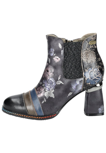 Stiefeletten Laura Vita Stiefelette Leder/Textil Schwarz