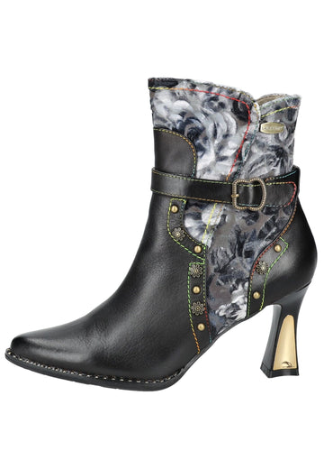 Stiefeletten Laura Vita Stiefelette Leder/Textil Schwarz
