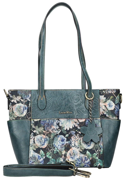 Laura Vita Taschen Leder/Textil Blau