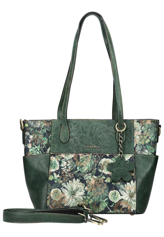 Laura Vita Taschen Leder/Textil Grün