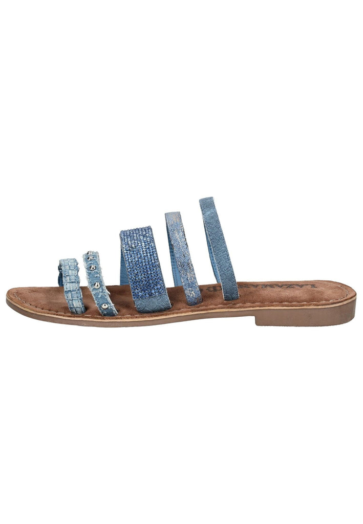 Pantoletten Lazamani Pantoletten Leder Denim