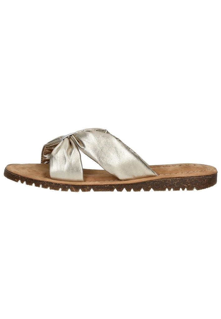 Pantoletten Lazamani Pantoletten Leder Gold