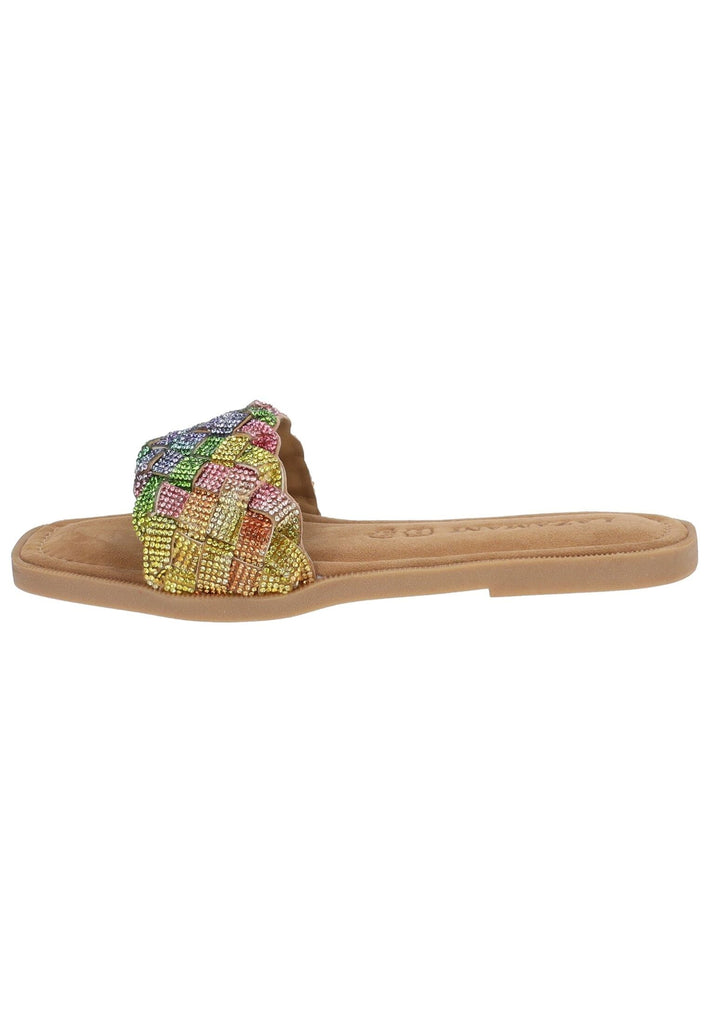 Pantoletten Lazamani Pantoletten Leder/Textil Rainbow