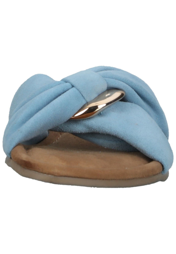 Lazamani Pantoletten Leder Azur