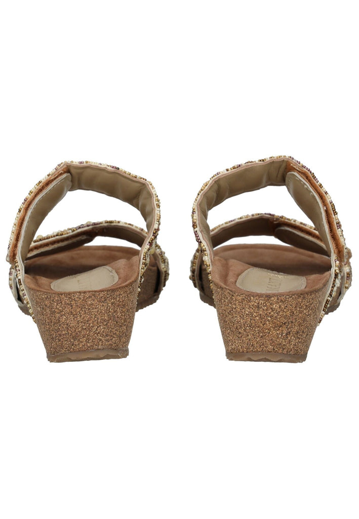 Lazamani Pantoletten Leder Beige