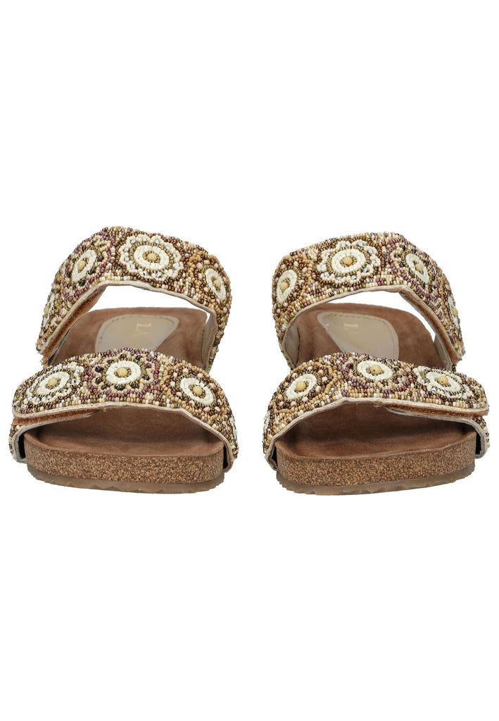 Lazamani Pantoletten Leder Beige