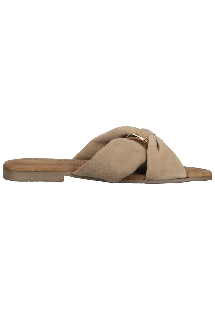 Lazamani Pantoletten Leder Beige