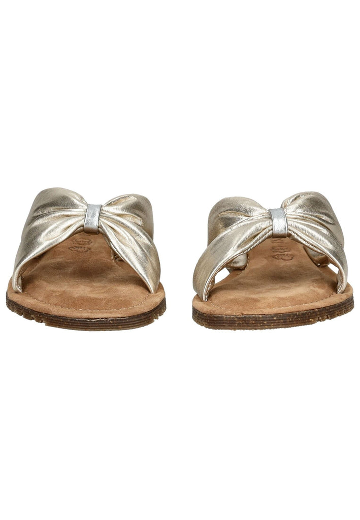 Lazamani Pantoletten Leder Gold