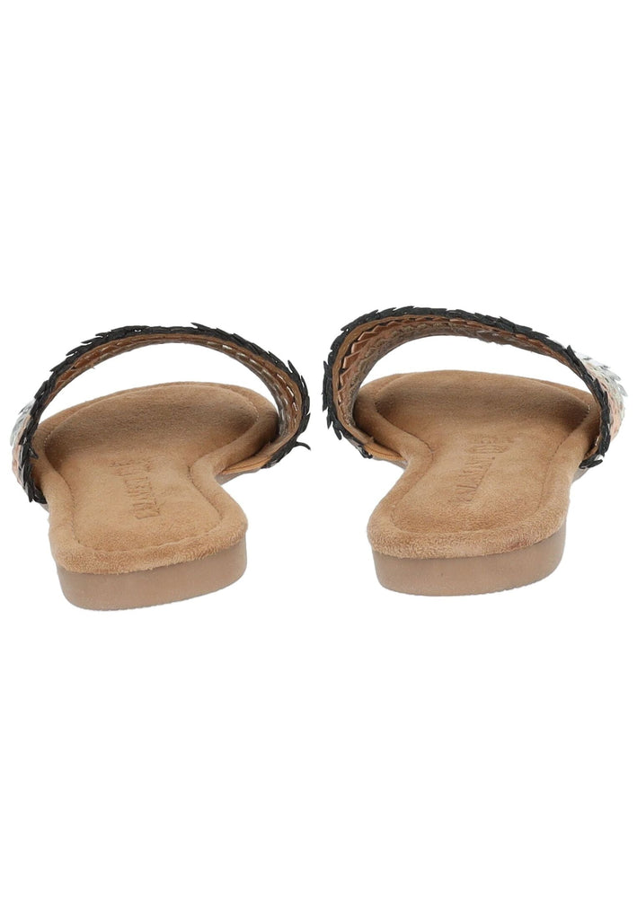 Lazamani Pantoletten Leder Gold