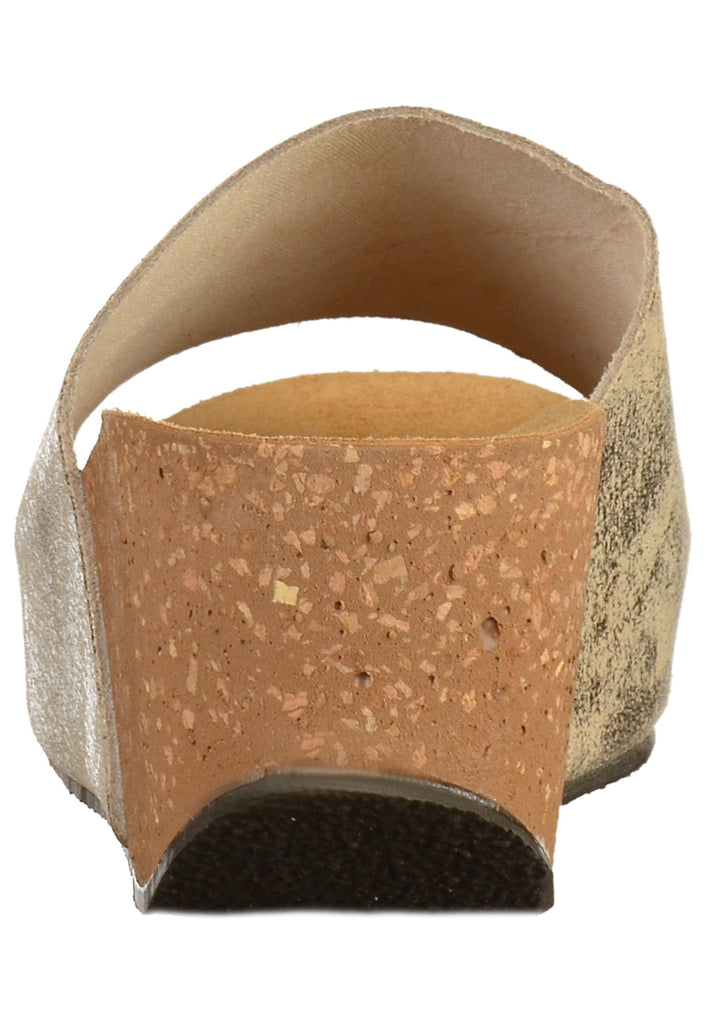 Lazamani Pantoletten Leder Gold