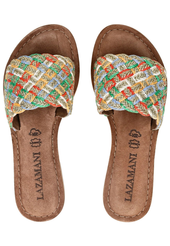 Lazamani Pantoletten Leder Multi
