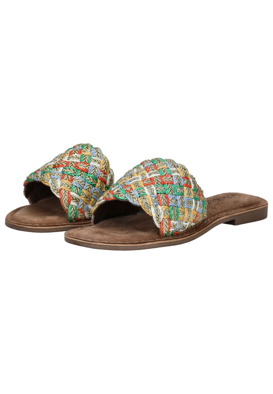 Lazamani Pantoletten Leder Multi