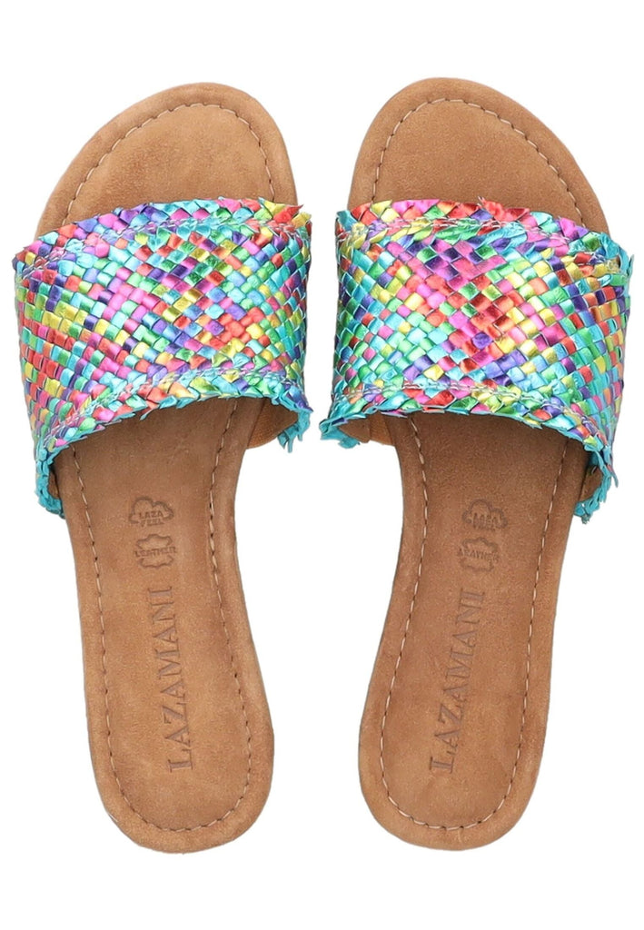 Lazamani Pantoletten Leder Multi