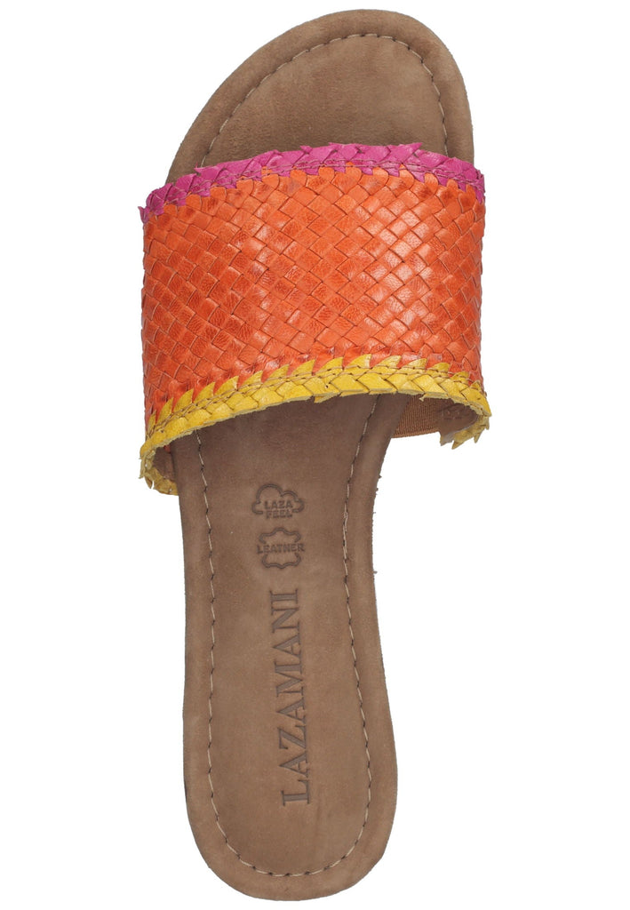 Lazamani Pantoletten Leder Orange