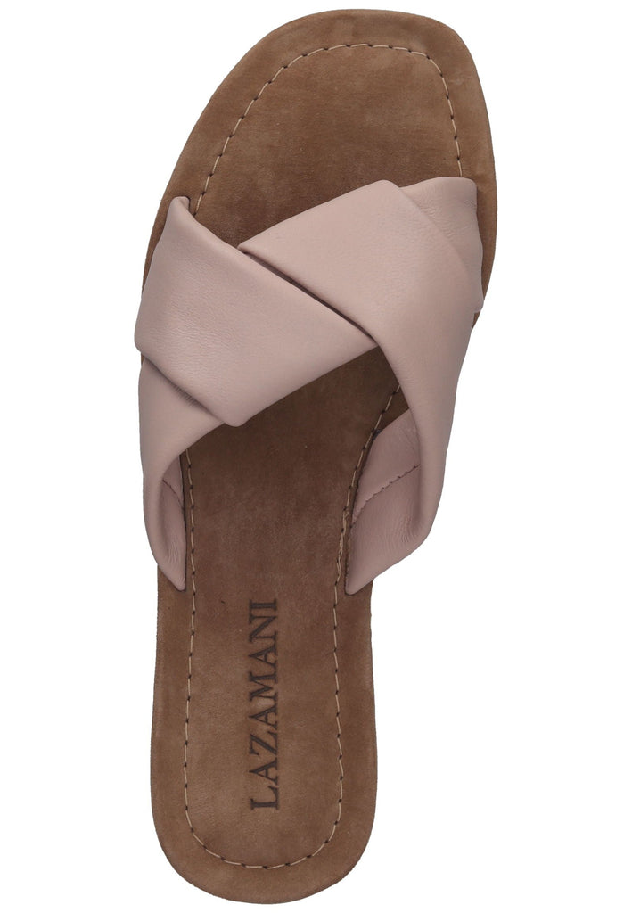 Lazamani Pantoletten Leder Peach