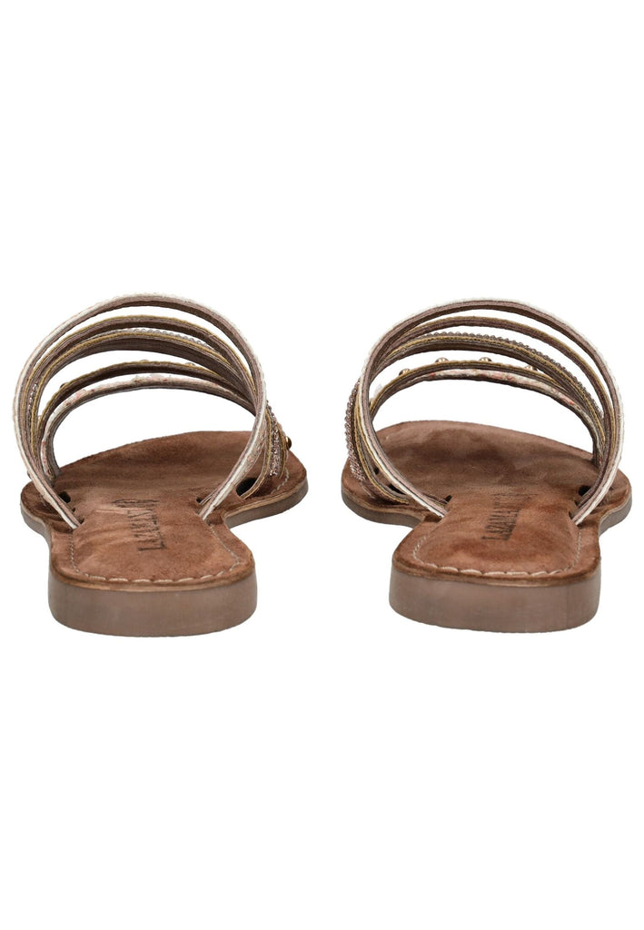 Lazamani Pantoletten Leder Rose