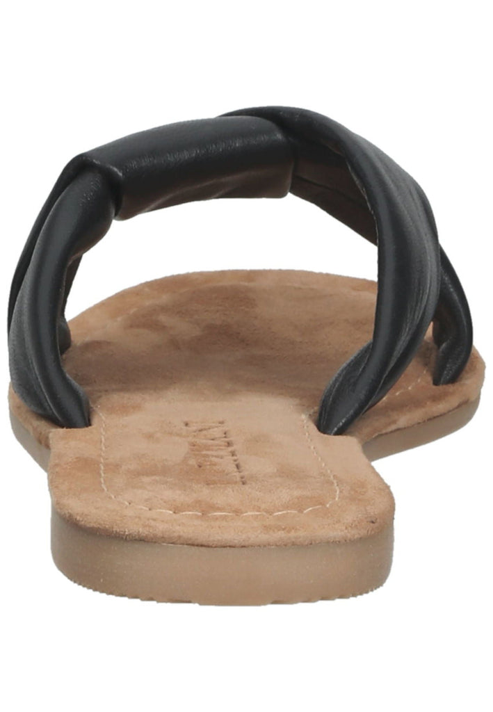 Lazamani Pantoletten Leder Schwarz