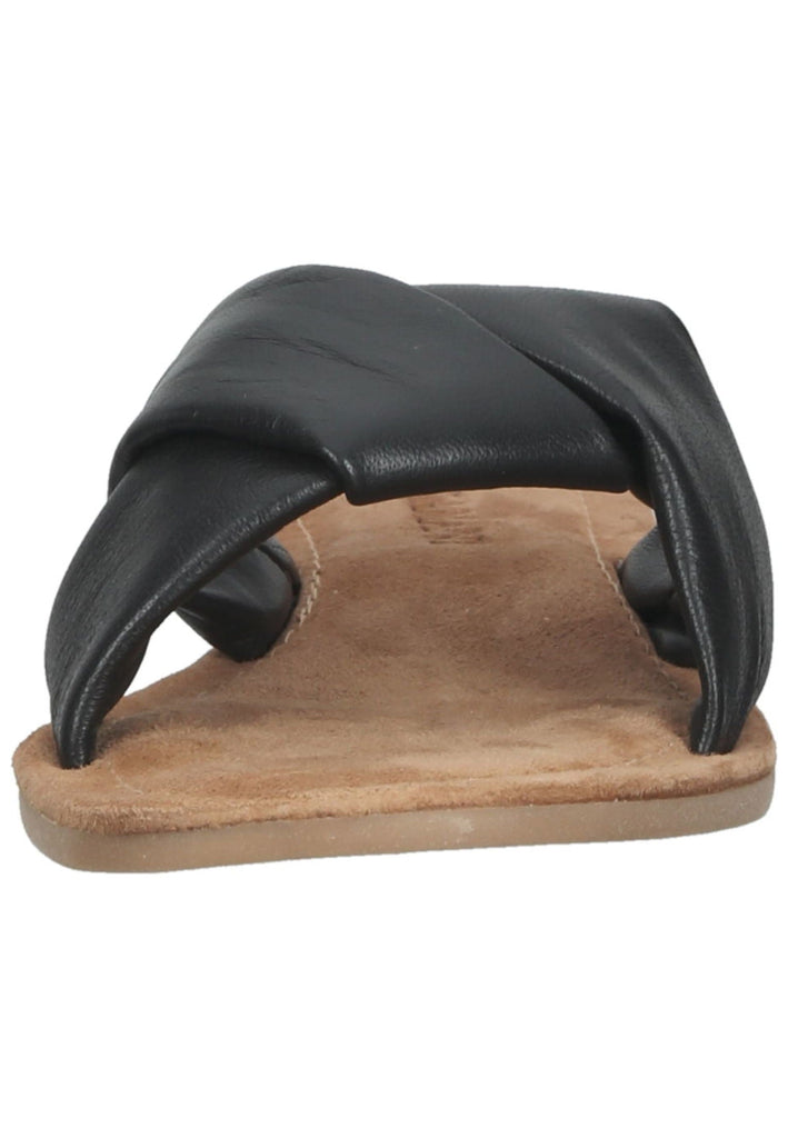 Lazamani Pantoletten Leder Schwarz