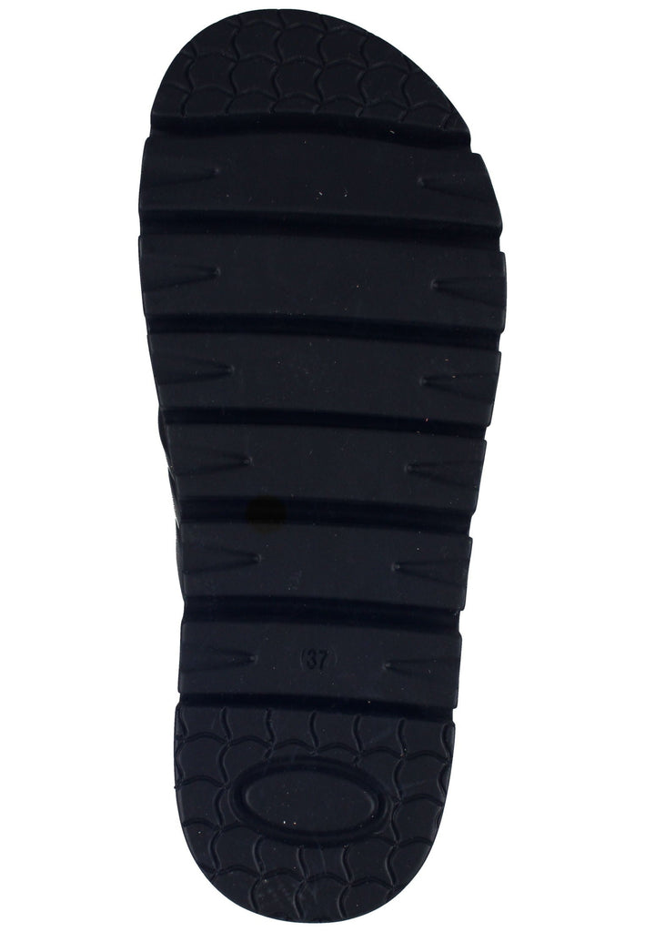 Lazamani Pantoletten Leder Schwarz